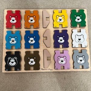 Melissa & Doug Wooden Bear Stacking Puzzle